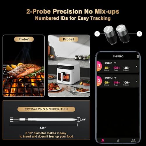 Wireless Meat Thermometer Digital, 800FT Bluetooth Food Thermometer - Image 2