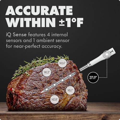 CHEF iQ Sense | Smart Wireless Meat Thermometer | 4 Ultra-Thin Probes | WiFi Unlimited Range | 1000°F Heat Safe | 5 Sensors | BBQ, Grill, Oven, Smoker, Air Fryer | Gen3 - Image 2