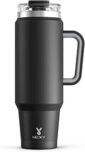 Meoky 40 oz Tumbler with Handle and Straw, Insulated Tumbler with Lid and Straw, Stainless Steel Travel Mug, Keeps Cold for 34 Hours, 100% Leak Proof, Fits in Car Cup Holder (Night) by MEOKY