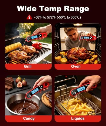 Meat Thermometer Digital, 1-2 Sec Instant Read for Cooking Grilling - Image 6