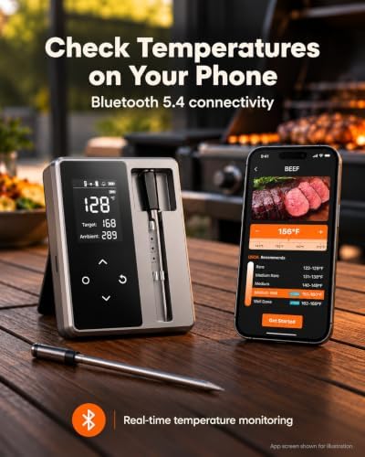 Smart Bluetooth Wireless Meat Thermometer Digital, Standalone Base - Image 6