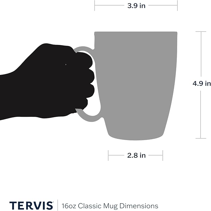 Tervis Clear & Colorful Lidded Made in USA Double Walled Insulated Tumbler Travel Cup Keeps Drinks Cold & Hot, 16oz Mug, Black Lid - Image 5