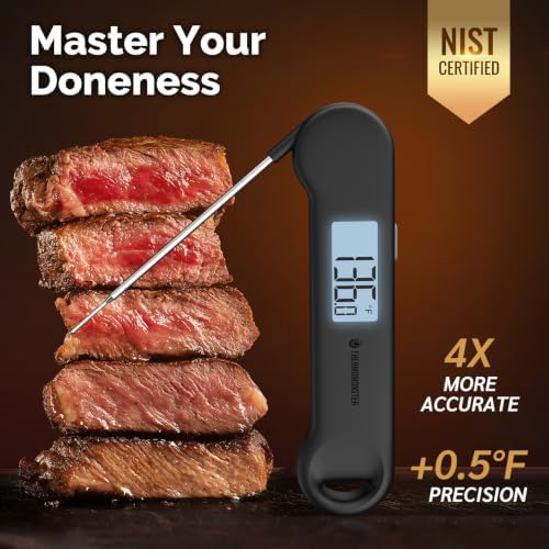 0.5 Sec Instant Read Outdoor Fryer Thermometer Digital, Black - Image 3