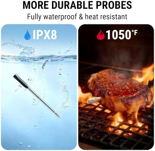 TempPro TempSpike 500ft Wireless Meat Thermometer with Long & Short Probes - Image 5