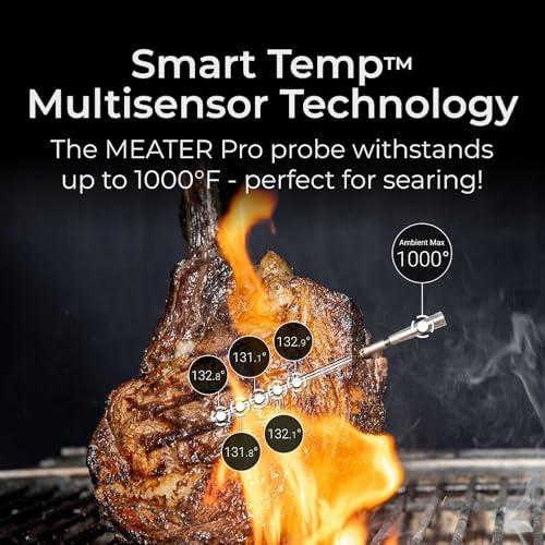 MEATER Pro Smart Meat Thermometer, Walnut, Bluetooth, 1000°F, Long Range - Image 5