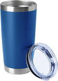 HASLE OUTFITTERS 20oz Tumblers Stainless Steel Mugs with Lid Double Wall Vacuum Insulated Coffee Cups for Cold & Hot Drinks (20oz-Dark Blue, 1 Pack) by HASLEOUTFITTERS