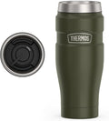 THERMOS Stainless King Vacuum-Insulated Stainless Steel Tumbler - 16oz, Army Green - Insulated Coffee Tumbler for Hot & Cold Drinks - Leak-Proof & Sweat-Proof for Commuting & Traveling by Thermos