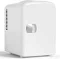Antarctic Star 4L/6 Can Portable Mini Fridge,Personal Compact Refrigerator,Small Cooler for Food,Drinks or Skin Care, AC/DC for Bedroom, Car, Office & Dorm, White by AntarcticStar