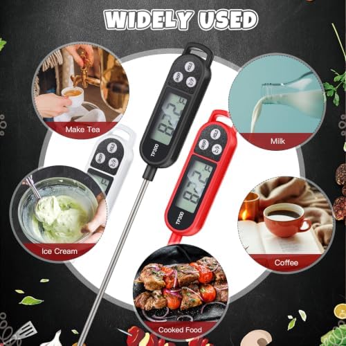 Copkim 24 Pcs Instant Read Meat Thermometer Long Probe,Black, White, Red - Image 6