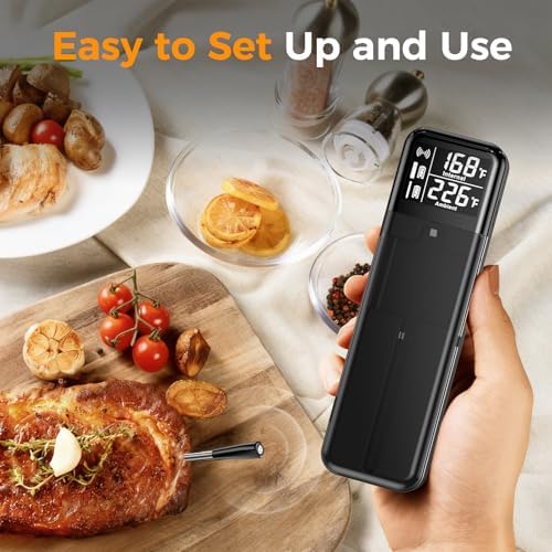 Wireless Smart Meat Thermometer Digital, Bluetooth, for Grill & Oven, Black - Image 5