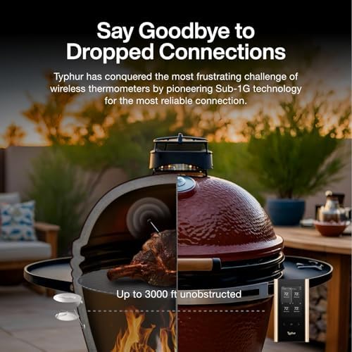 Sync Gold Wireless WiFi Meat Thermometer, 4 Slim Probes, 6 Sensors, 10x Stronger Signal, ±0.5℉ Accuracy, Smart Base Direct Setup, Reliable Reading Through Kamado Grill, BBQ, Oven, Smoker, Air Fryer - Image 6