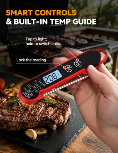 Meat Thermometer Digital, 1 Sec Instant Read, IP67 Waterproof, Backlit - Image 4