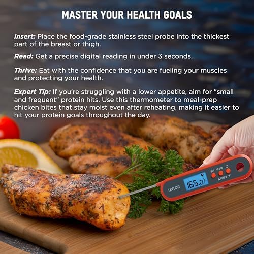 Taylor Digital Programmable Folding Stem Meat Thermometer - Orange - Image 4