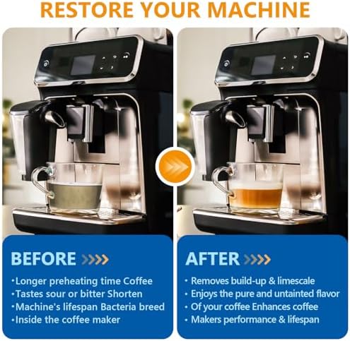 Coffee Machine Cleaner Descaler Tablets 34 Pack, Coffee Maker Cleaner for Keurig, Ninja, Breville, Delonghi, Nespresso, Miele,Espresso Machine Cleaning Tabs,Descaling Solution for Coffee Pot Maker - Image 3