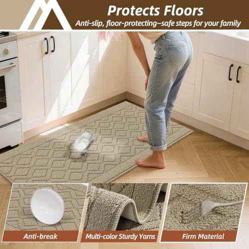 COSY HOMEER Kitchen Rugs 24"x35" Non-Slip Washable Kitchen Mats for Floor - Image 6