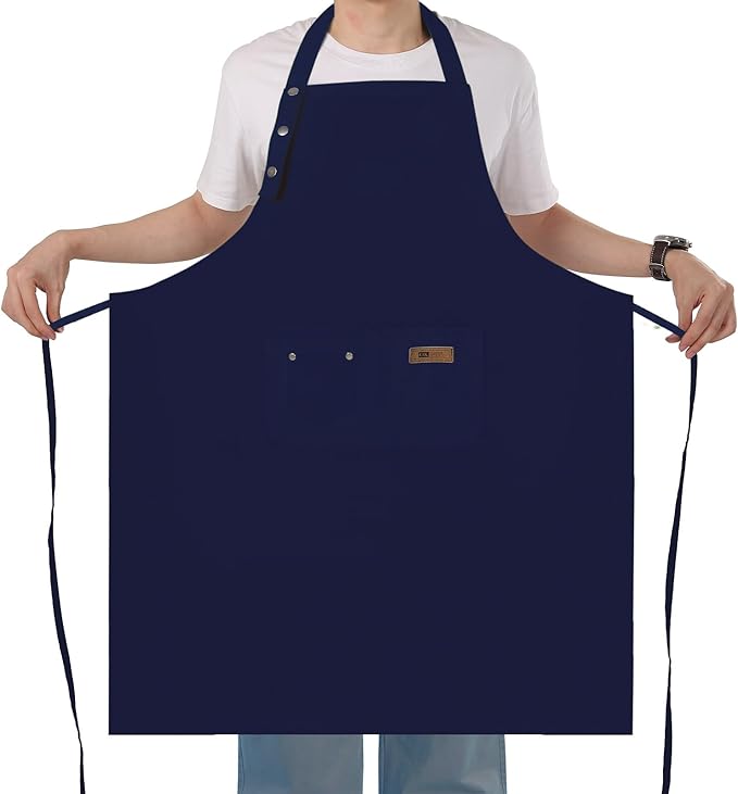 Yuubin Extra Large Aprons for Men Adjustable Button Apron by Unknown