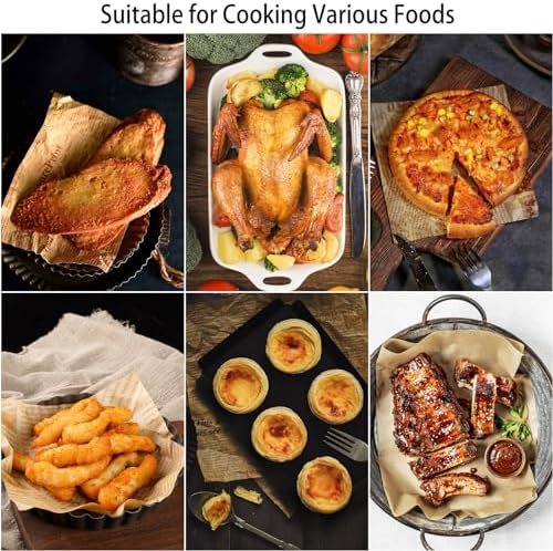 200Pcs Air Fryer Disposable Paper Liner, Round Non-Stick Air Fryer Liners Parchment Paper for Baking Roasting Microwave Oven (6.3 inch) - Image 7