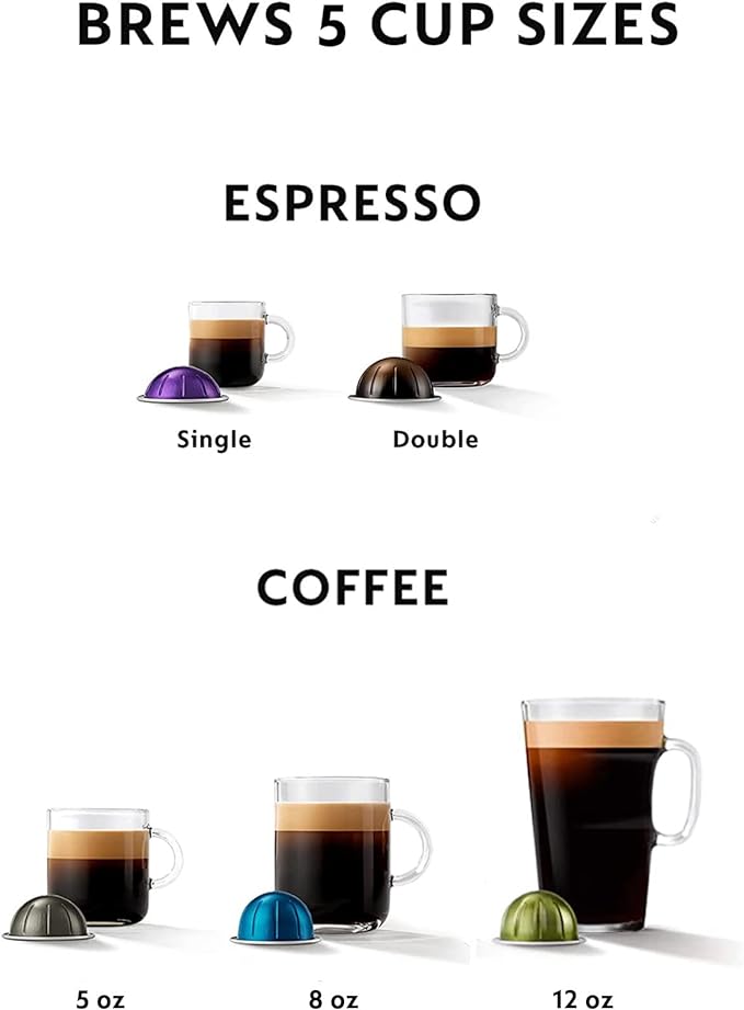 Nespresso Vertuo Pop+ Deluxe Coffee & Espresso Maker by De'Longhi, Silver - Image 5