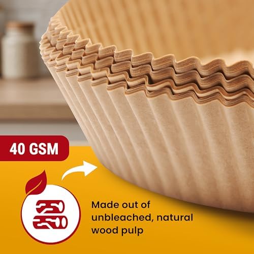 Air Fryer Liners for Ninja, 125 Pcs Round Disposable Airfryer Paper Liners - Image 6