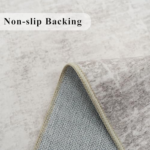 HAOYUNLAI 3x12 Hallways Runner Rugs: Soft Kitchen Rug Non-Slip Floor Mat with Rubber Backing Washable Non Shedding Soft Beside Carpet for Bedroom Abstract Home Decor Rug Runner(3x12,Beige/Cream - Image 3