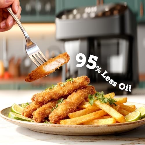 Kismile 5QT Glass Air Fryer, Non Toxic AirFryer with Digital Touch Control - Image 2