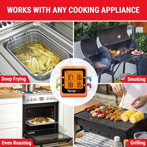 TempPro TempSync 650ft Bluetooth Meat Thermometer with 4 Color-Coded Probes - Image 7