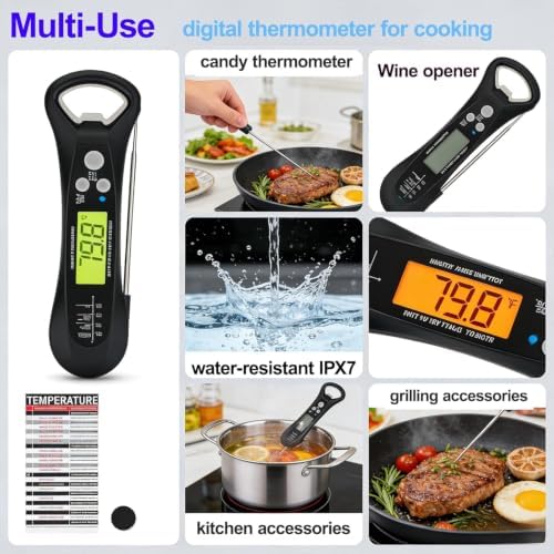 2pcs Instant Read Meat Thermometer, Waterproof Digital Food Thermometer - Image 7