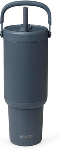 Ello Oasis Go+ 32oz Tumbler with Top Handle and Retracting Straw | Reusable Insulated Stainless Steel Cup, 100% Leakproof Water Bottle, 24 Hours Cold, Cup Holder Friendly For Travel | Horizon by Ello