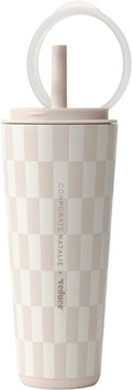 REDUCE Halo 32 oz Stainless Steel Vacuum Insulated Tumbler - Spill Proof Travel Mug with Flip Handle Lid - Keeps Drinks Cold for 32 Hrs - Dishwasher Safe - Cupholder Friendly - Feeling Neutral by Reduce