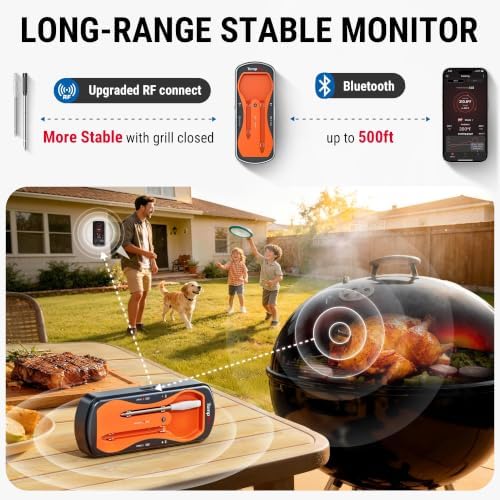 TempPro TempSpike 500ft Wireless Meat Thermometer with Long & Short Probes - Image 3