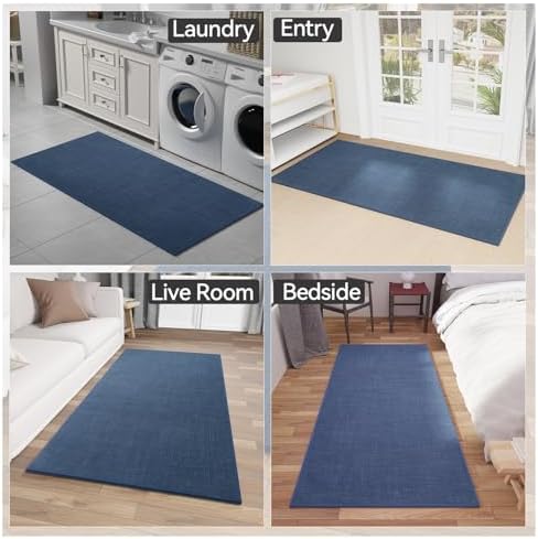 SUMLANS Kitchen Mat, Cushioned Non Slip Rugs for Kitchen Floor, Absorbent Runner Comfort Standing Mats Washable for Kitchen, Office, Home (Dark Blue, 35.4"x71") - Image 5