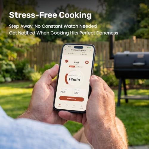 Wireless Meat Thermometer Bluetooth, 6-Sensor, ±1°F Accuracy - Image 5