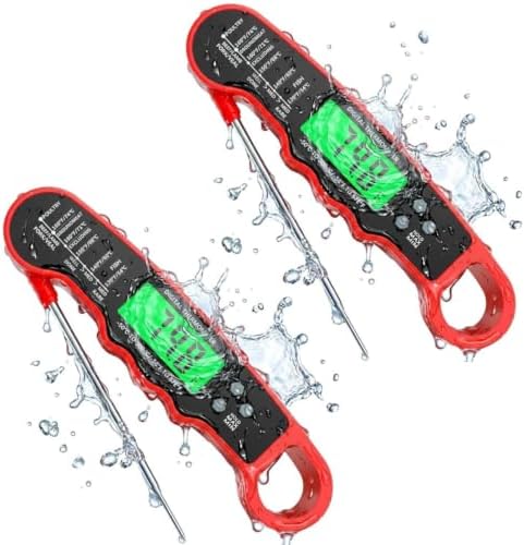 2Pack Meat Thermometer Digital Instant Read Food Thermometer for Oven & BBQ by ZIKUREL
