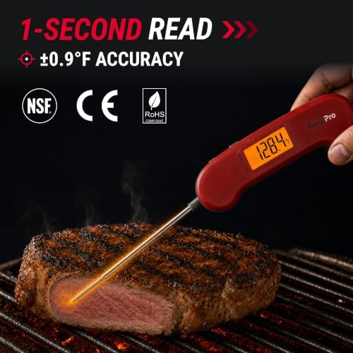 TempPro TempX1 1s Instant Read Meat Thermometer Digital for Grilling - Image 2