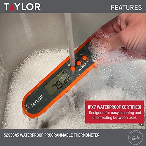 Taylor Digital Programmable Folding Stem Meat Thermometer - Orange - Image 6