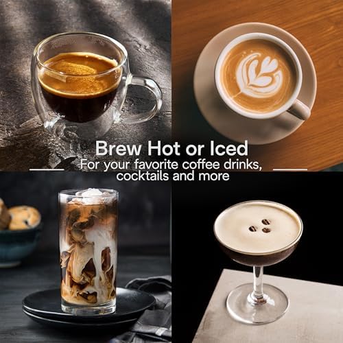 De'Longhi Dedica Duo Compact Espresso Machine - Cold Brew Coffee Maker with Milk Frother Wand- for Espresso, Hot & Iced Coffee, Cappuccinos, Lattes & Home Barista Brewing, Stainless Steel Finish - Image 3