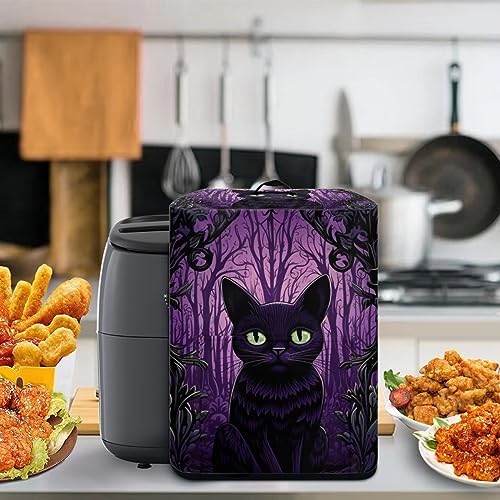 Upetstory Halloween Cat Air Fryer Cover for 5-6 qt Fryer Kitchen Appliance Cover Electric Pressure Cooker Rice Cooker Decor - Image 5