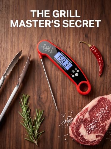 Meat Thermometer Digital, Instant Read Food Thermometer, Red - Image 5