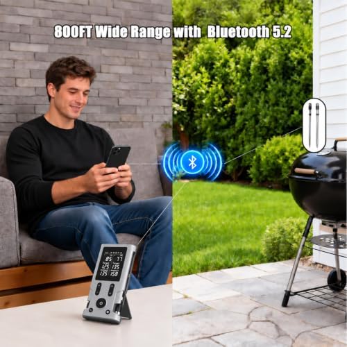 Wireless Meat Thermometer Digital 2 Probes with Smart App Alert - Image 4