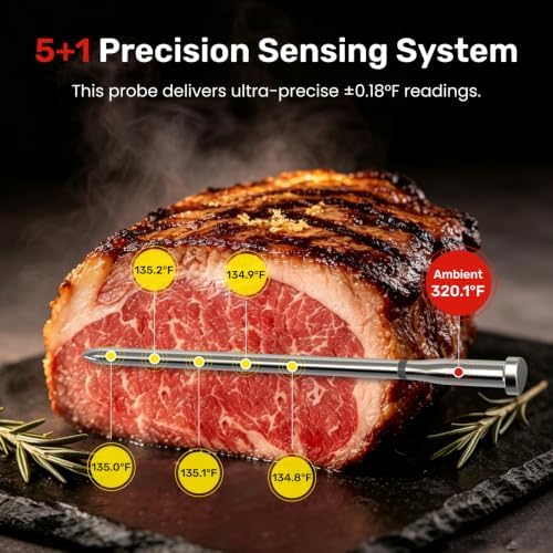 Wireless Meat Thermometer with Standalone Base, ±0.18°F Accuracy - Image 5