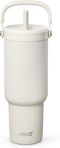 Ello Oasis Go+ 26oz Tumbler with Top Handle and Retracting Straw | Reusable Insulated Stainless Steel Cup, 100% Leakproof Water Bottle, 24 Hours Cold, Cup Holder Friendly For Travel | Mineral by Ello