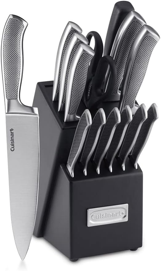 CUISINART Block Knife Set, Lightweight, Stainless Steel, Durable & Dishwasher by Cuisinart