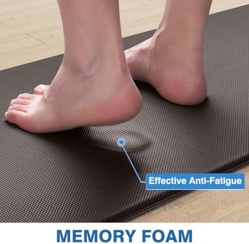StepRite Kitchen Mats for Floor, 2-Piece Anti-Fatigue Rugs, Chocolate - Image 7