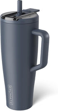 BrüMate Era Flip 40oz Tumbler with 100% Leakproof Covered Straw Lid | Hygienic Covered Straw | Insulated Stainless Steel Water Bottle with Handle | Cup Holder Friendly | BPA-Free (Nightfall Blue) by Br%C3%BCMate