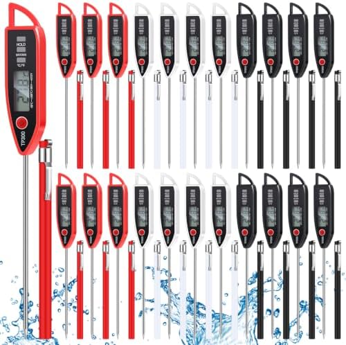 Copkim 24 Set Digital Food Thermometer Long Probe Instant, Black,White,Red by Copkim