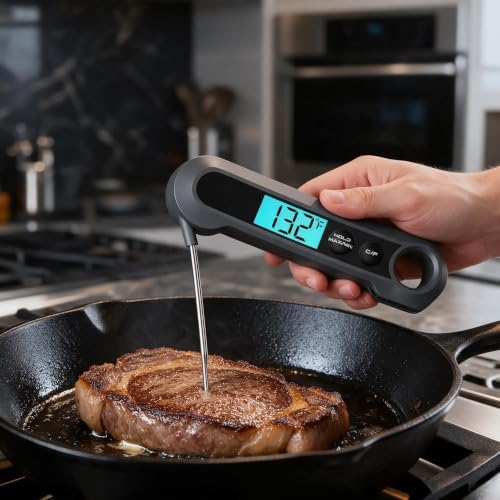 1-2s Instant Read Meat Thermometer, Digital Cooking Thermometer - Image 7