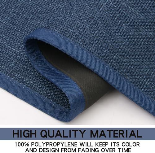 SUMLANS Kitchen Mat Set of 2 PCS, Cushioned Non Slip Rugs for Kitchen Floor, Absorbent Runner Comfort Standing Mats Washable for Kitchen, Office, Home (Dark Blue, 17.3"x47"+17.3"x71") - Image 6