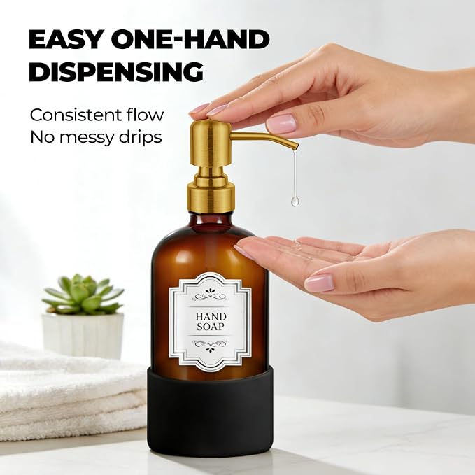 16 oz Hand and Dish Soap Dispenser Set - Image 4