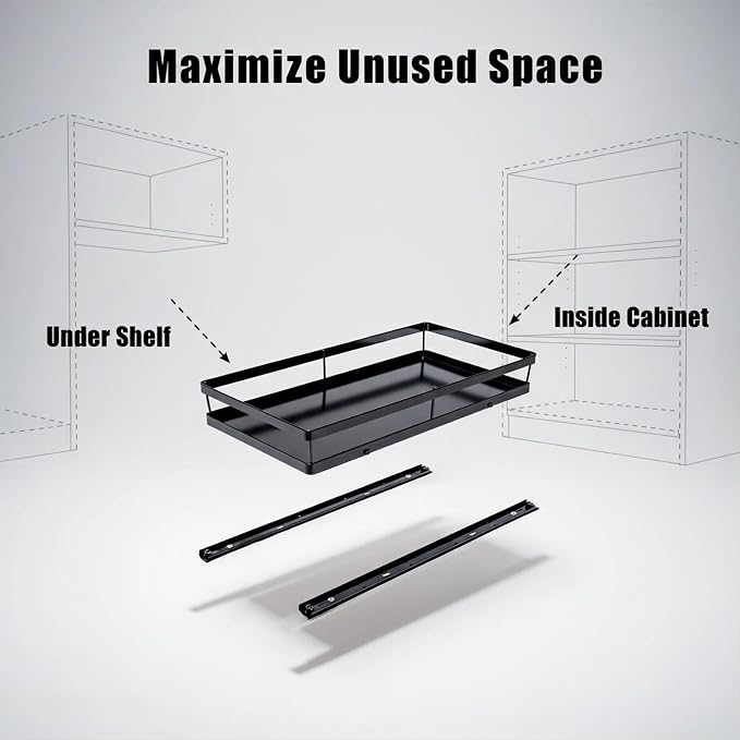 Under Sink Organizer, Dual-Rail Ball-Bearing, Under Kitchen Sink Organizer - Image 7