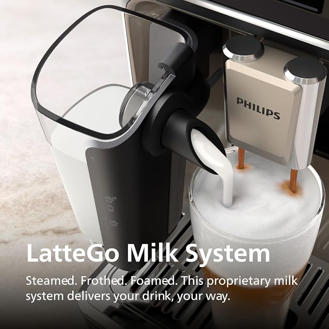 PHILIPS 5500 Series Fully Automatic Espresso Machine, LatteGo Milk System - Image 4
